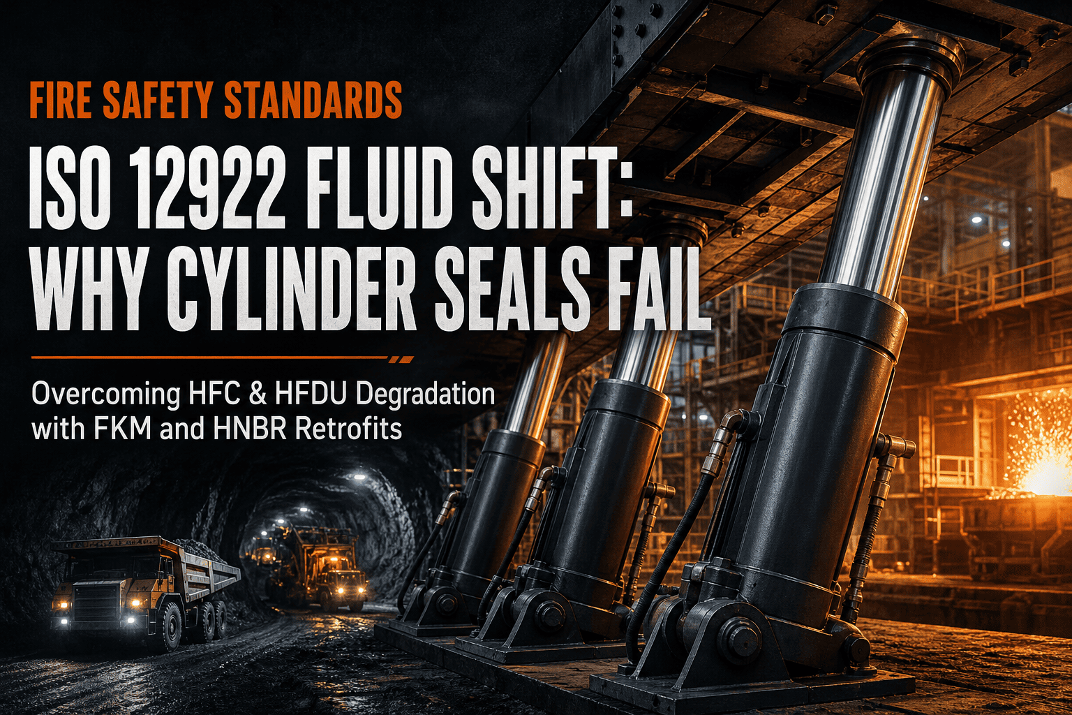 Ülemaailmne tuleohutuse nihe: miks ISO 12922 HFDU ja HFC vedelikud sunnivad hüdrosilindri tihendit ümber kujundama
