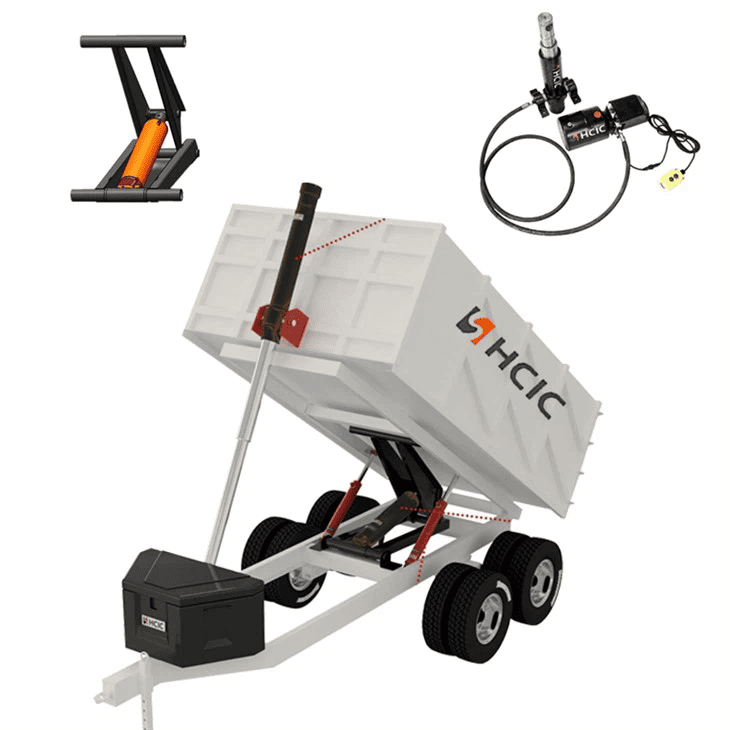 Suure tonni HSG kõrgsurve hüdraulikaõli silinder kallurhaagisele