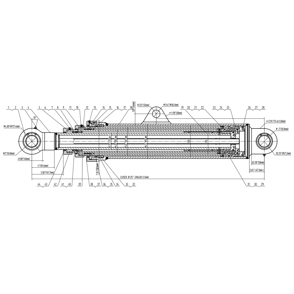 Packeject silinder